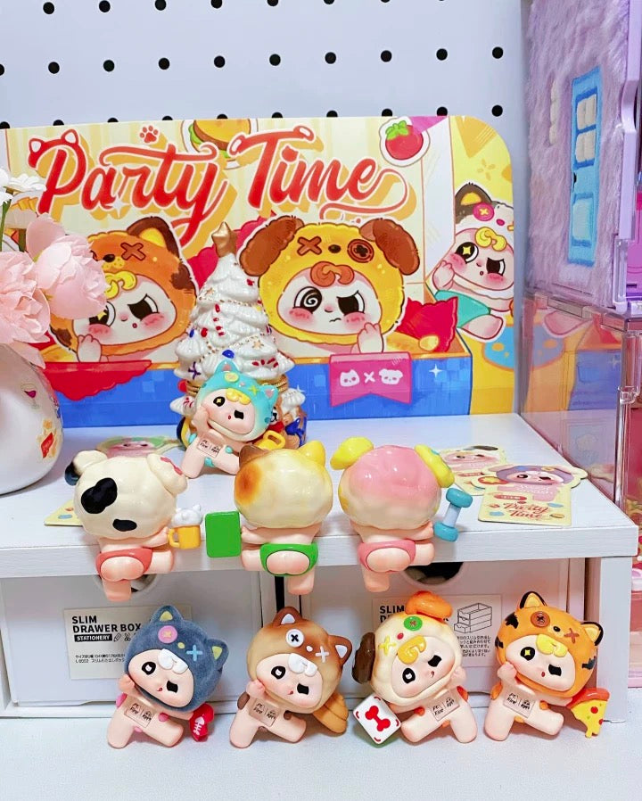 【NEW ARRIVAL】Pippy Party Time Fluffy Mini Figure,2 boxes