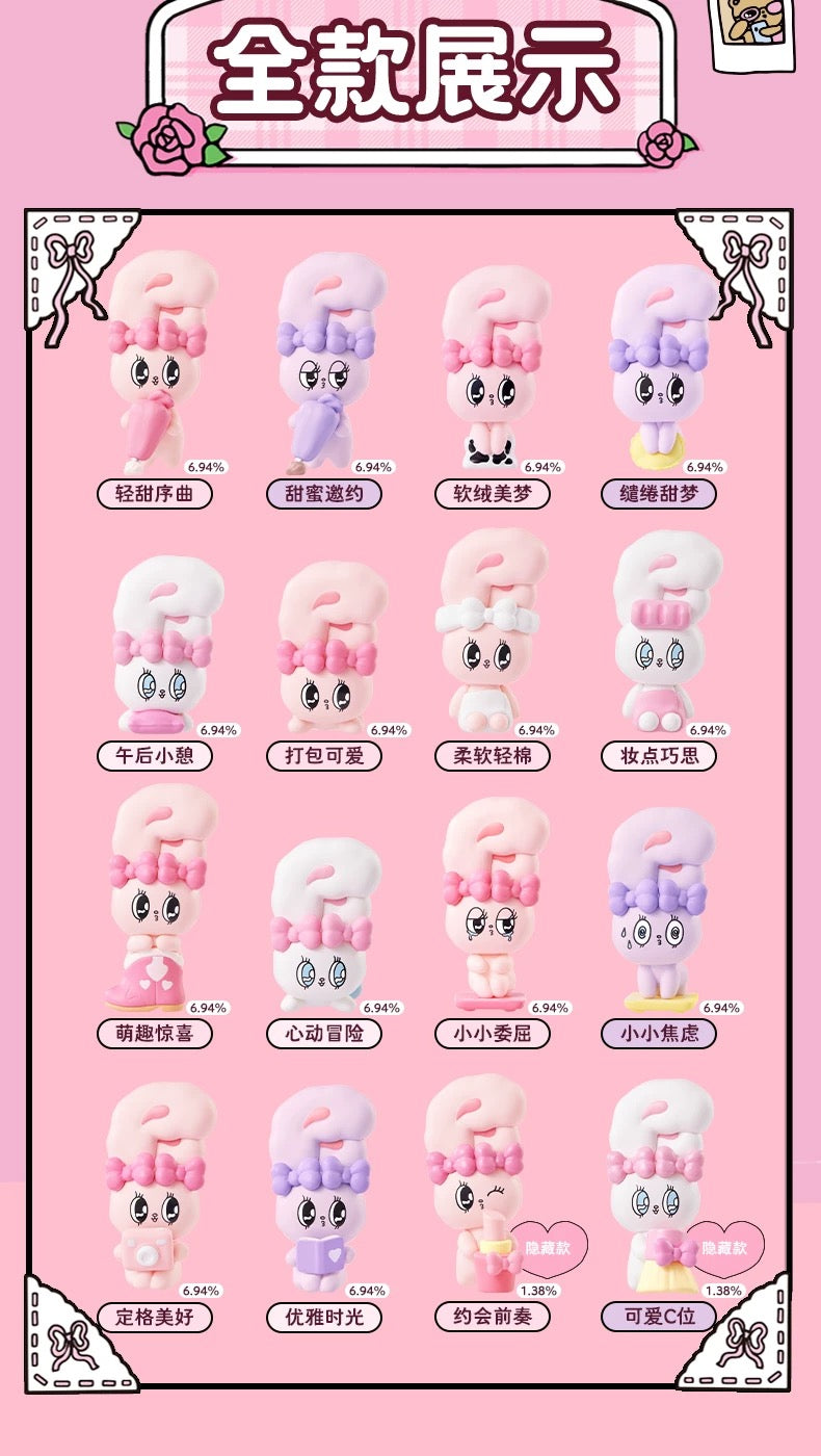 【NEW ARRIVAL】Esther Bunny Little Vlog Bunny Face Mini Bean,3 In 1 Box