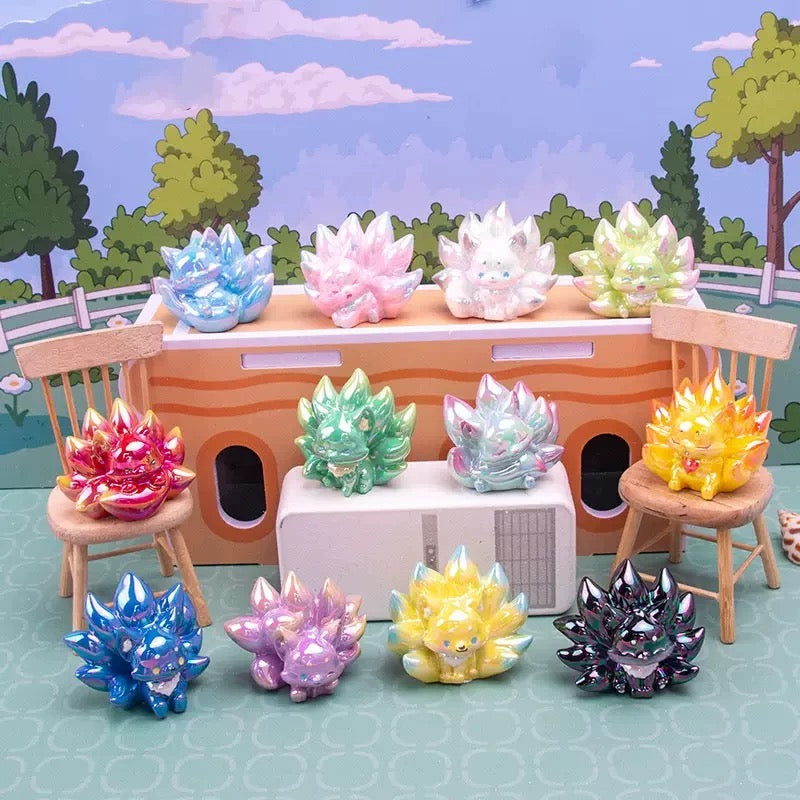 9 Tailed Fox Shiny Mini Bean,4 boxes