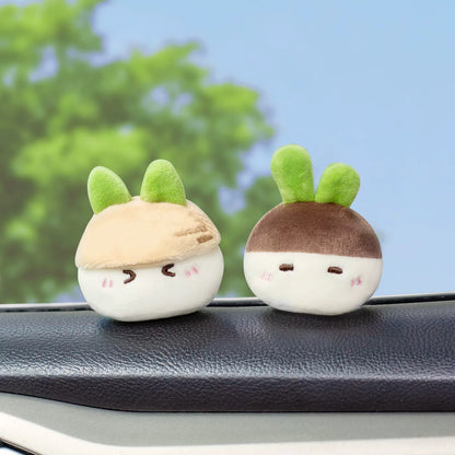Radish Dumplings Peach Blossom Land Fridge Magnet Mini Plush,2 boxes