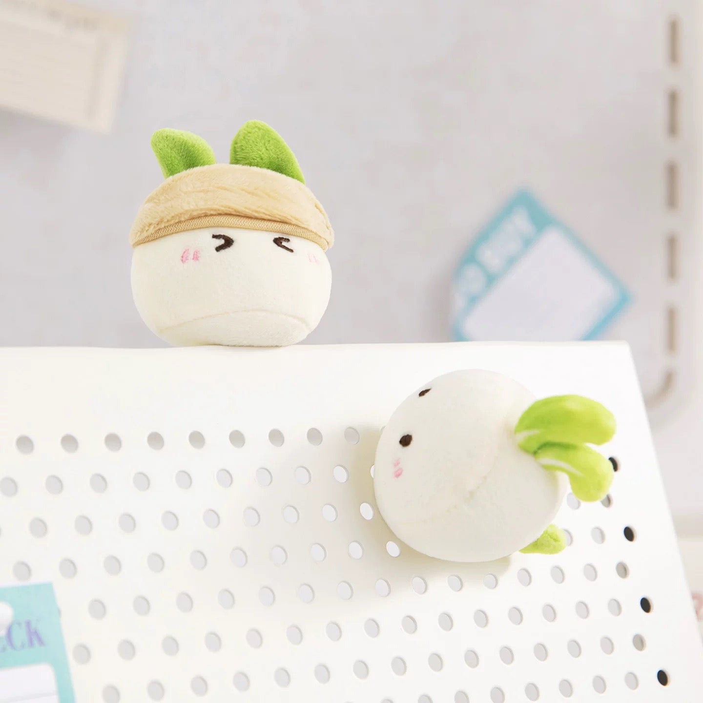 Radish Dumplings Peach Blossom Land Fridge Magnet Mini Plush,2 boxes