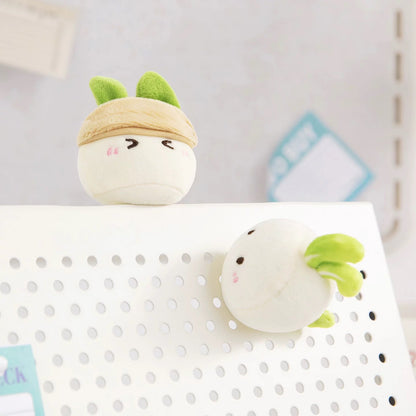 Radish Dumplings Peach Blossom Land Fridge Magnet Mini Plush,2 boxes