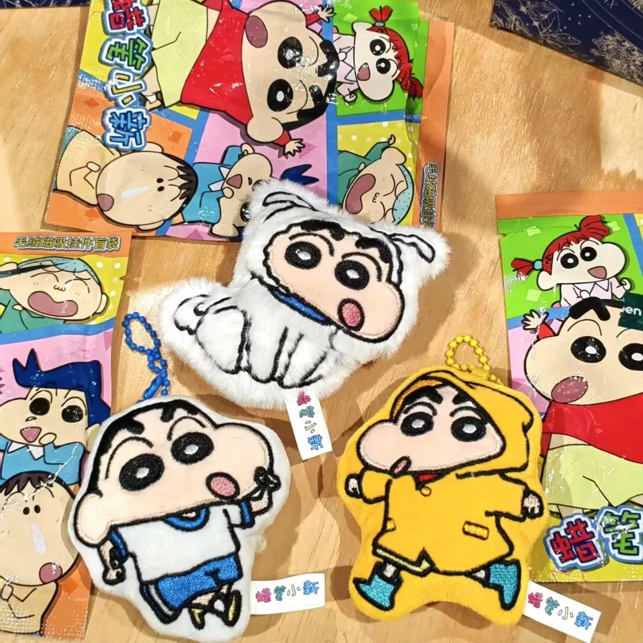 Shinchan Mini Plush Magnet,4 bags