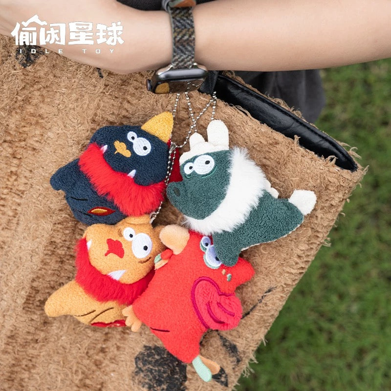 【NEW ARRIVAL】Forbidden City Roof Ridge Beast Plush Magent,2 boxes