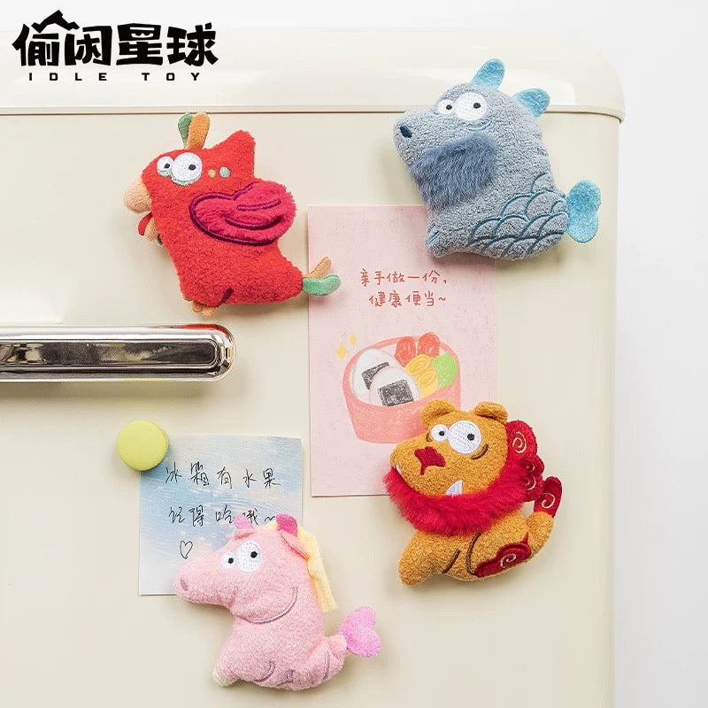 【NEW ARRIVAL】Forbidden City Roof Ridge Beast Plush Magent,2 boxes