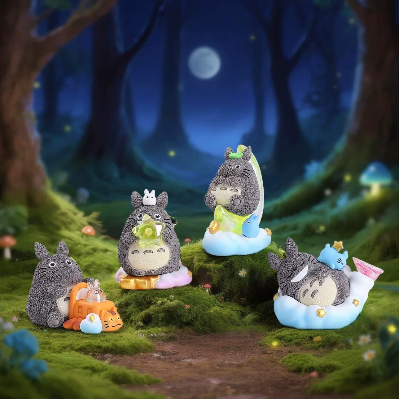 Ghibli The Invisible Totoro On The Road At Night Light,2 boxes