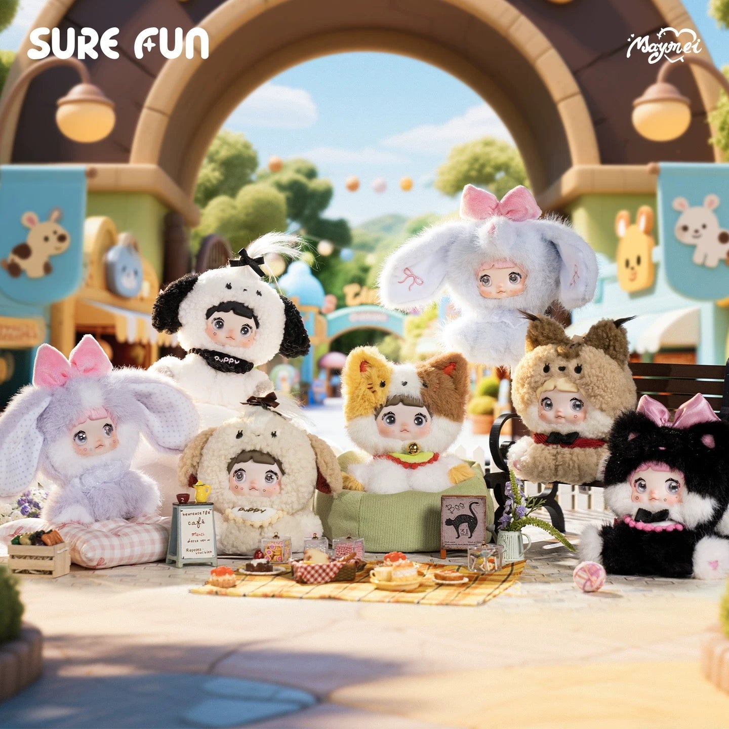 【NEW ARRIVAL】Nommi Sitting Zoo Fuzzy Toy