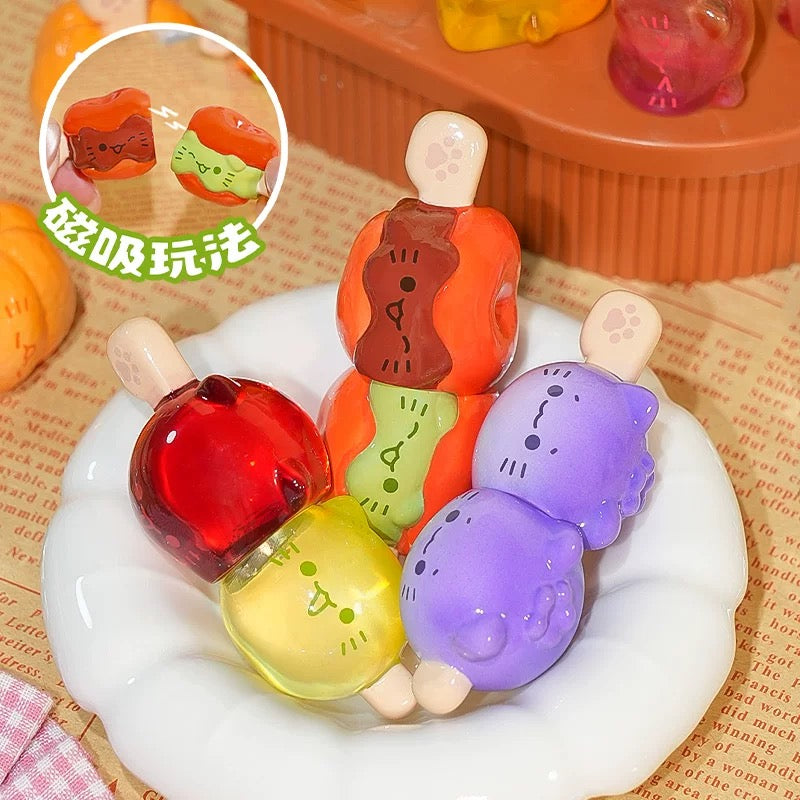 【NEW ARRIVAL】Cat Tanghulu Theme Magnet Mini Bean