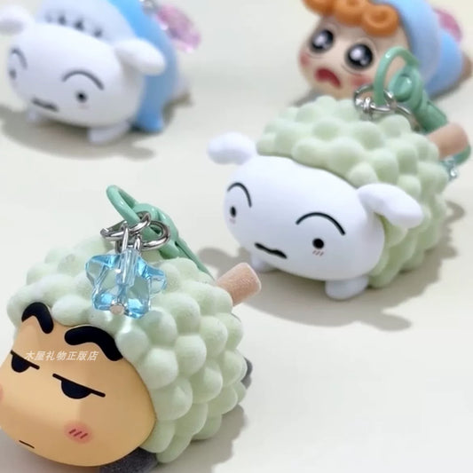 Shinchan Fuzzy Lying Party Mini Bean Pendant
