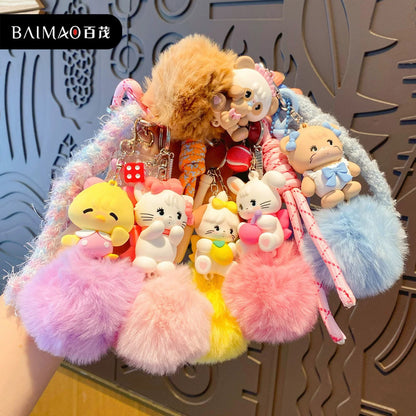Mikko Fuzzy Ball Phone Chain