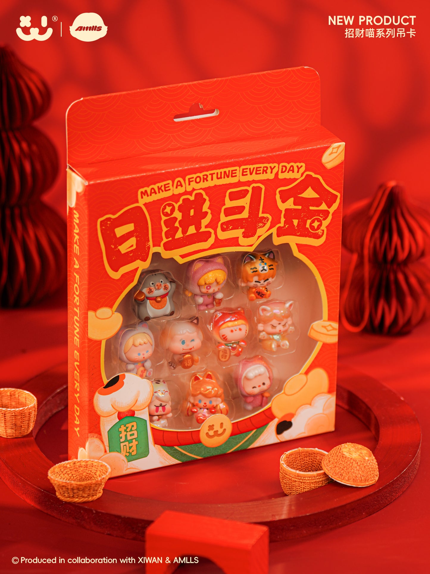 【NEW ARRIVAL】Make A Fortune Everyday Mini Bean Hanging Card,10 In 1 Set