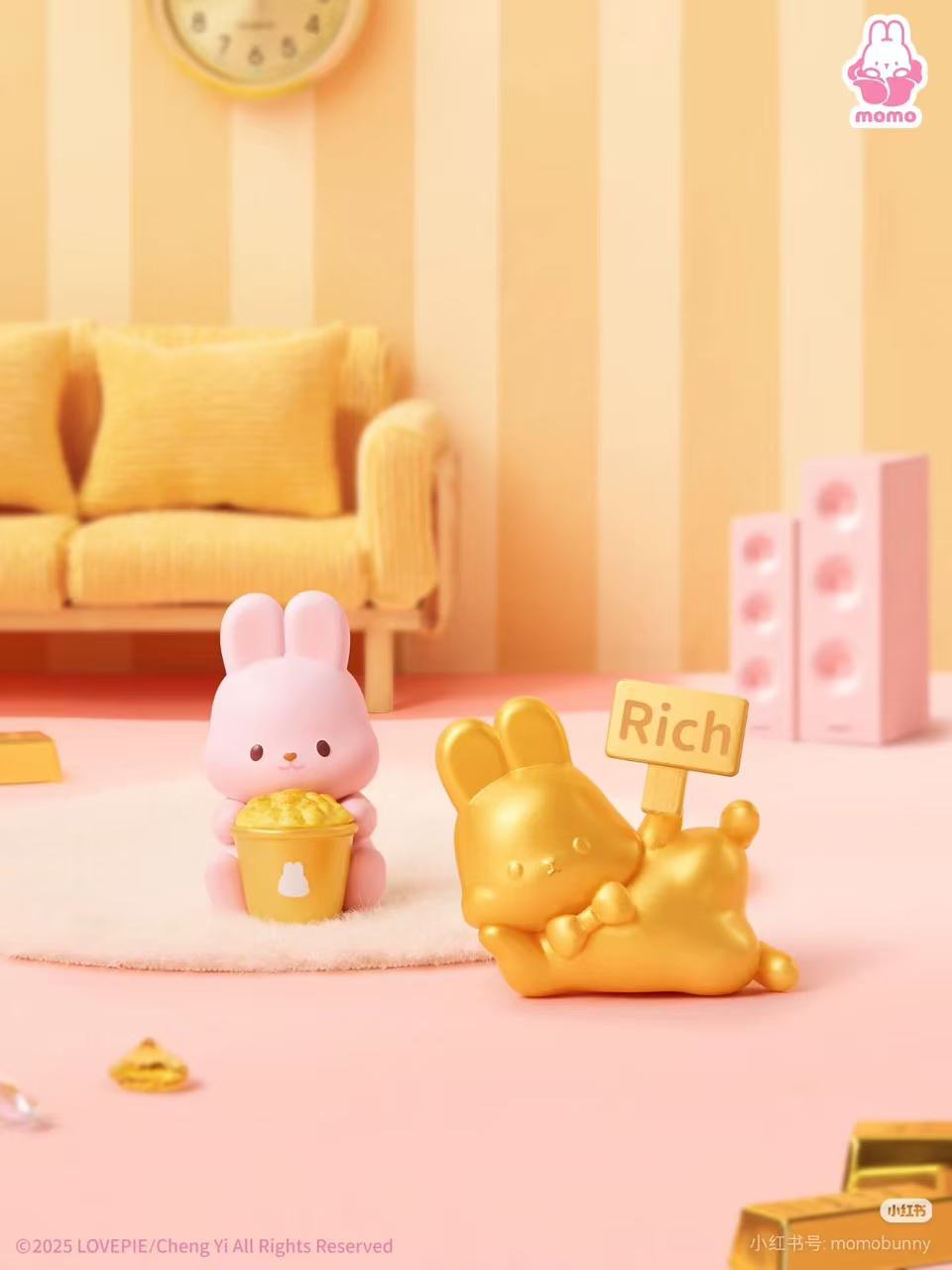 【NEW ARRIVAL】Momo Bunny 24h Life Diary Mini Bean,3 In 1 box