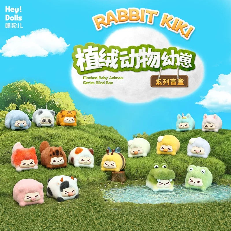 Rabbit Kiki Flocked Baby Animal