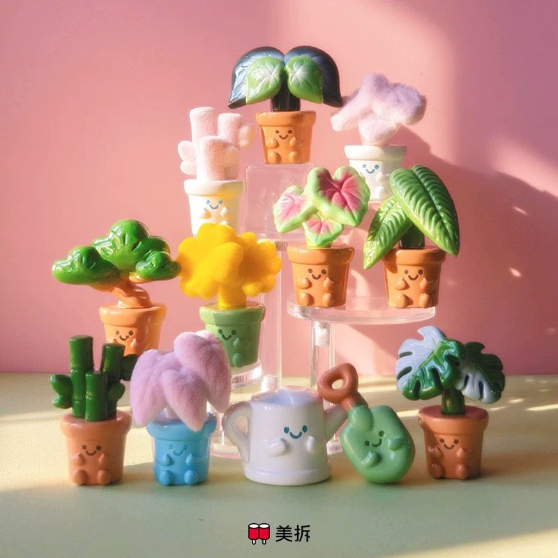 【NEW ARRIVAL】Meichai Fuzzy Plant Pot Mini Bean,3 In 1 Bag