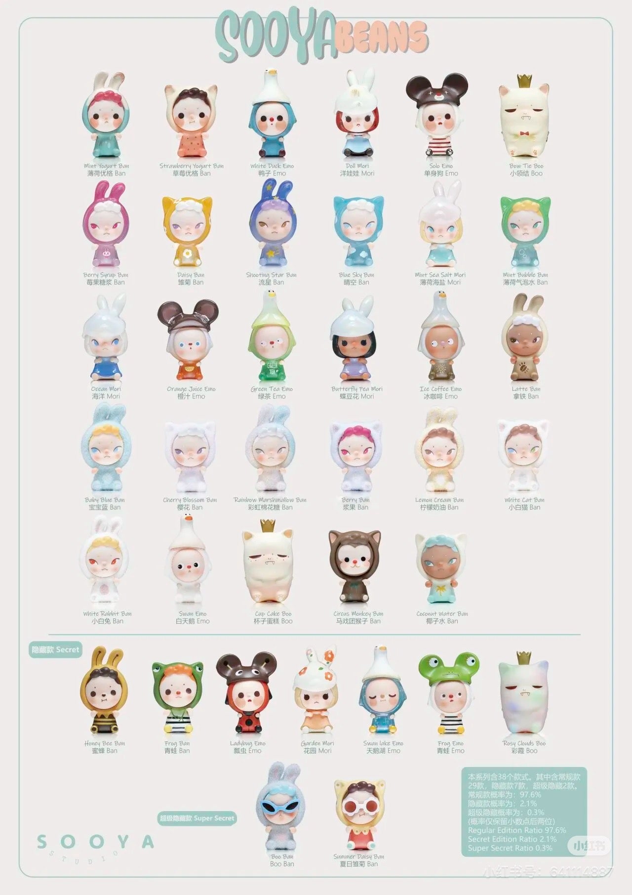 【NEW ARRIVAL】Sooya Studio The First Sitting Mini Bean,4 In 1 Box