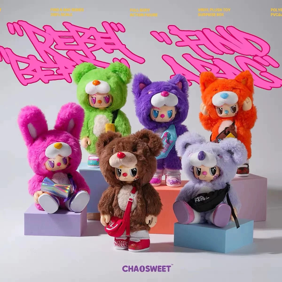 【NEW ARRIVAL】Rebel Bear Find A Bag Vinyl Plush Doll