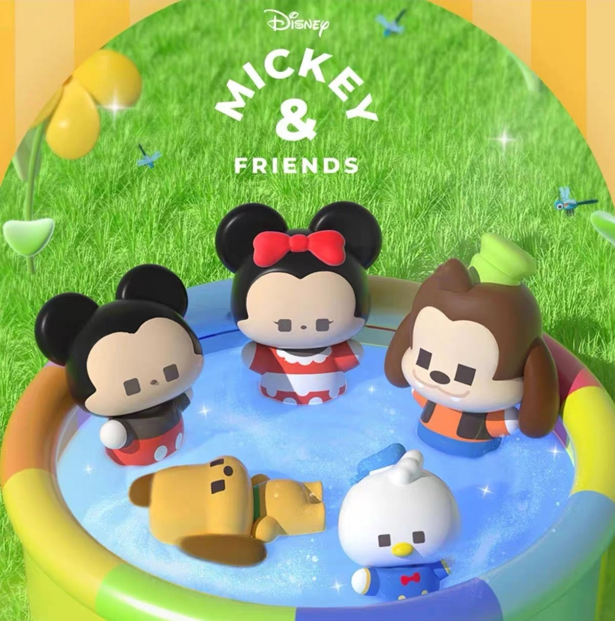 Mickey Family Childhood Star Magnet Mini Bean,4 In 1 Bag