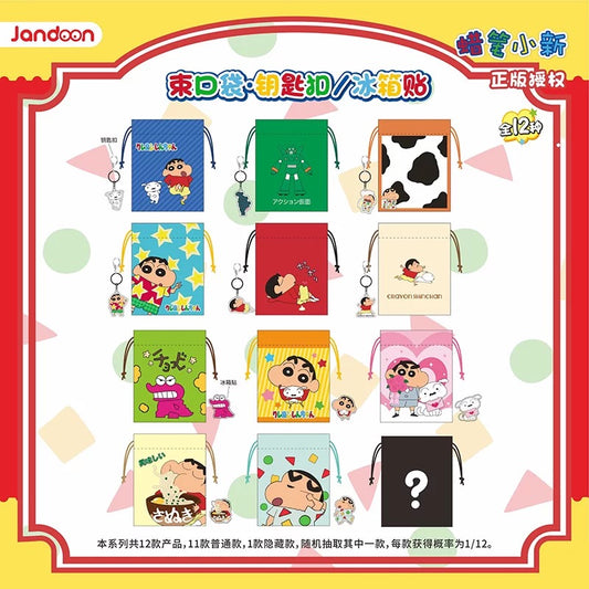 【NEW ARRIVAL】Shinchan Drawstring Bag With Fridge Magnet-ship with other items