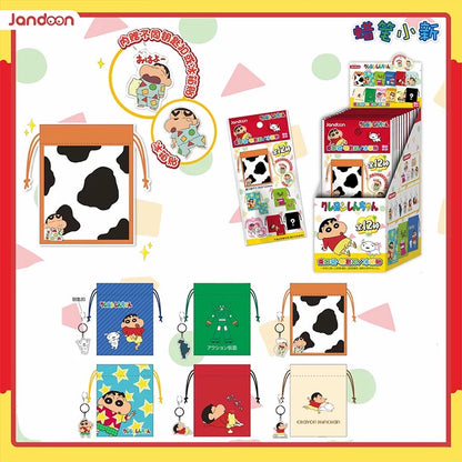 【NEW ARRIVAL】Shinchan Drawstring Bag With Fridge Magnet-ship with other items