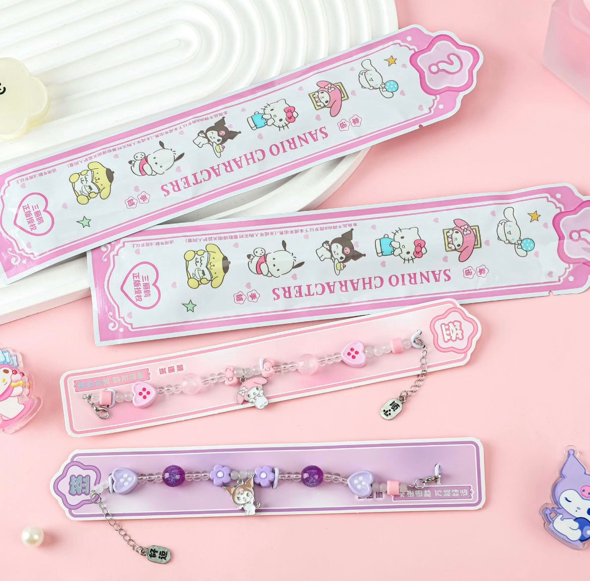 【NEW ARRIVAL】Sanrio Family Lucky Bracelet,3 pcs