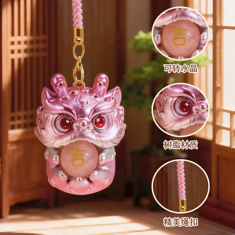 Lucky Beast Hugging Energy Crystal Pendant