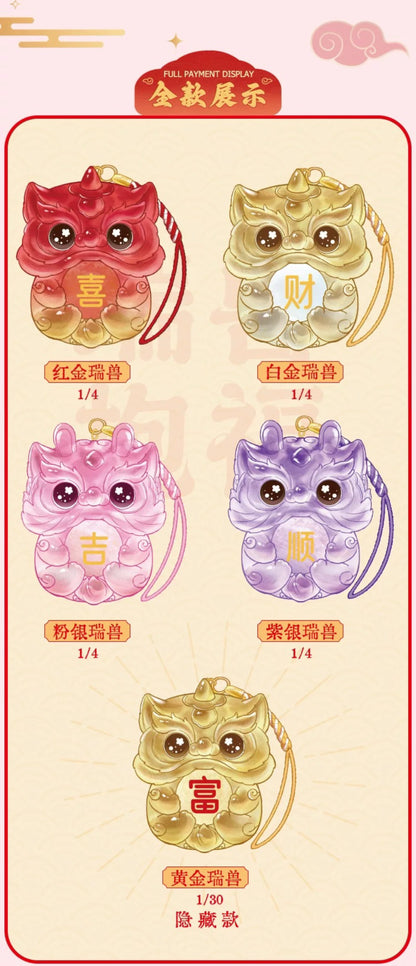 Lucky Beast Hugging Energy Crystal Pendant