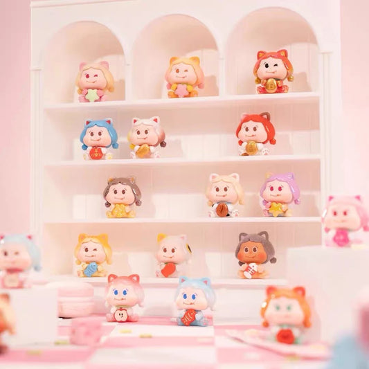 【NEW ARRIVAL】Amlls Little Boookii Meow Meow Island Mini Bean,4 In 1 Bag