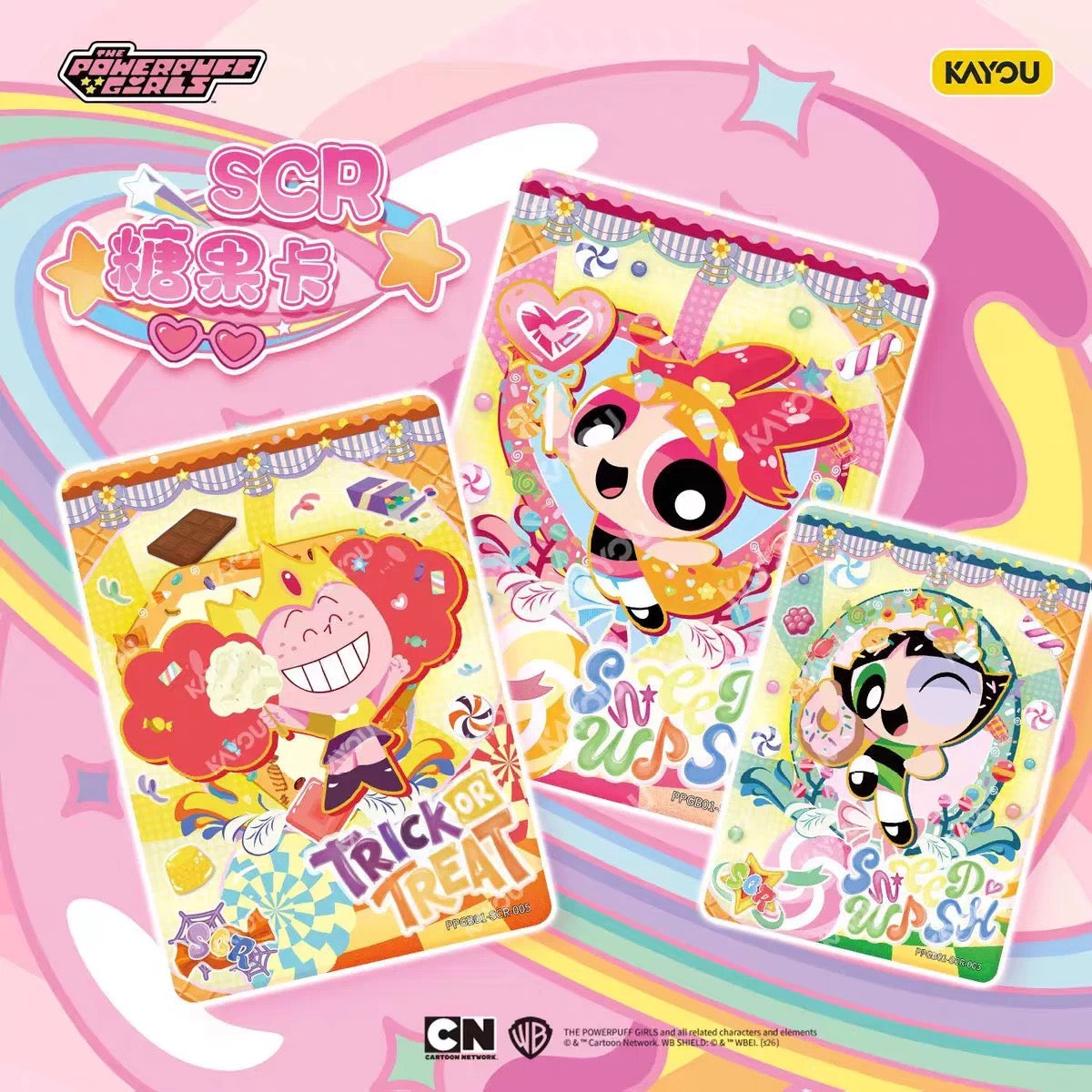 Powerpuff Girls Candy Bag Card V1,4 In 1 Bag