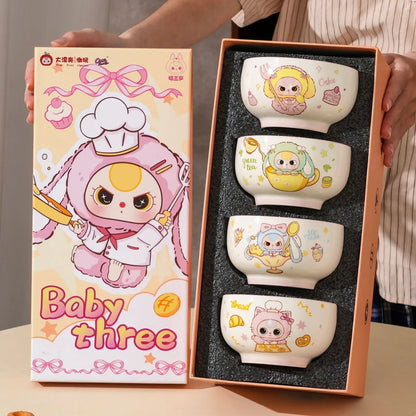 【PREORDER Baby 3】Baby 3 Stainless Steel Bowl 500ML/Ceramic Bowl 4PCS Set