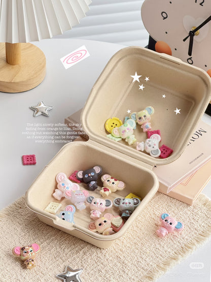 【NEW ARRIVAL】MiL-Buttons & Weaving Mini Bean,5 In 1 Bag