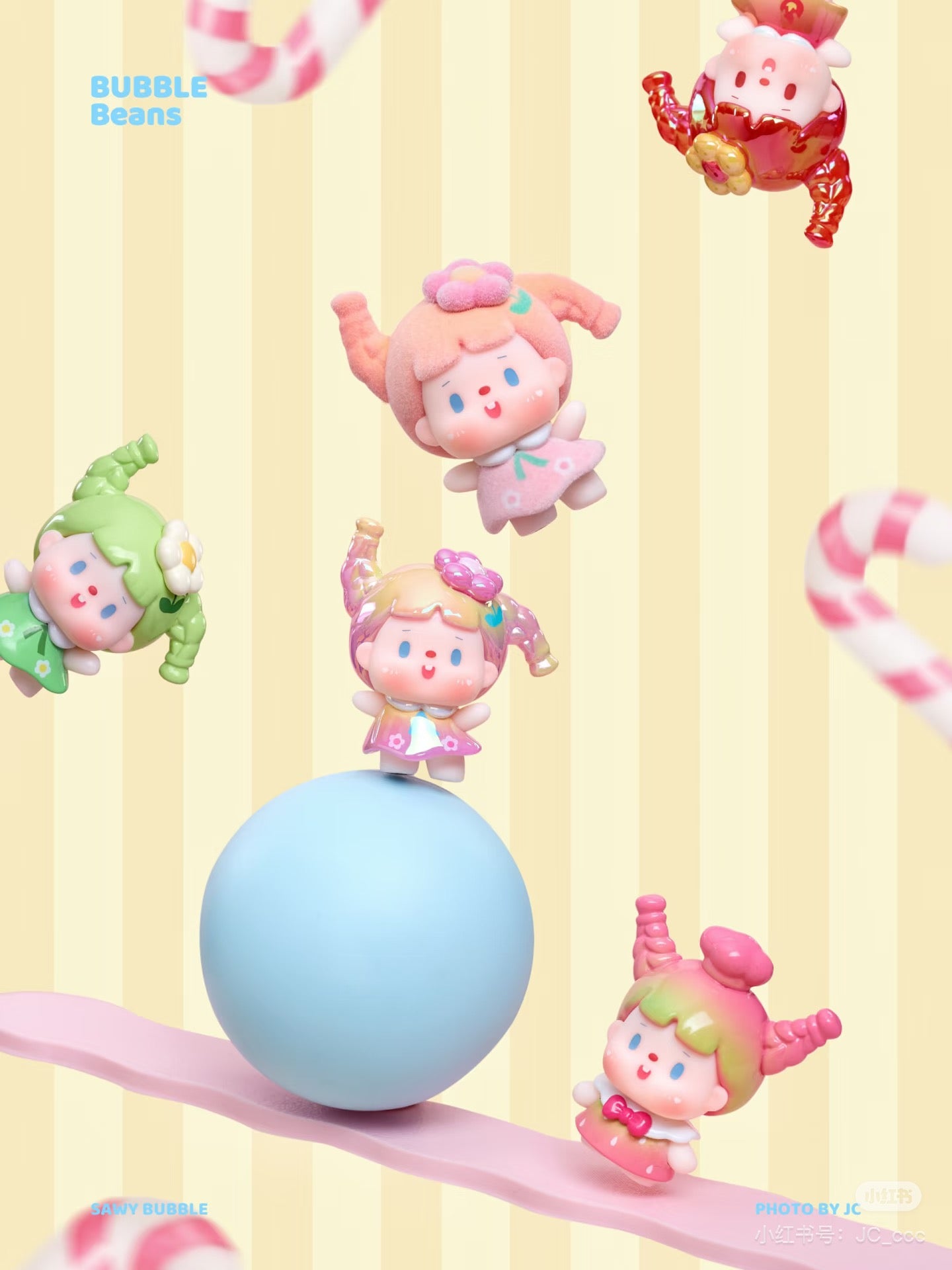 【NEW ARRIVAL】SWHY Bubble Ponytail Done,Cuteness Overload Mini Bean,4 In 1 Bag