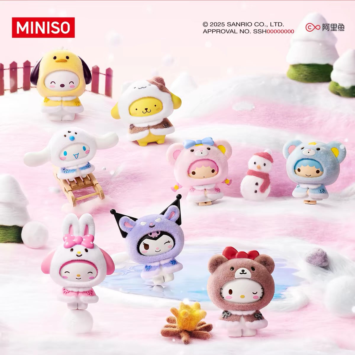 【NEW ARRIVAL】Sanrio Fuzzy Cloak Changing Face Figure