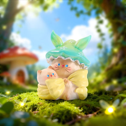 【NEW ARRIVAL】Mushroom Cat Emotional Forest Figure