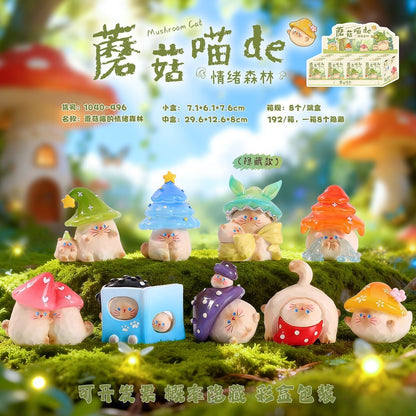 【NEW ARRIVAL】Mushroom Cat Emotional Forest Figure