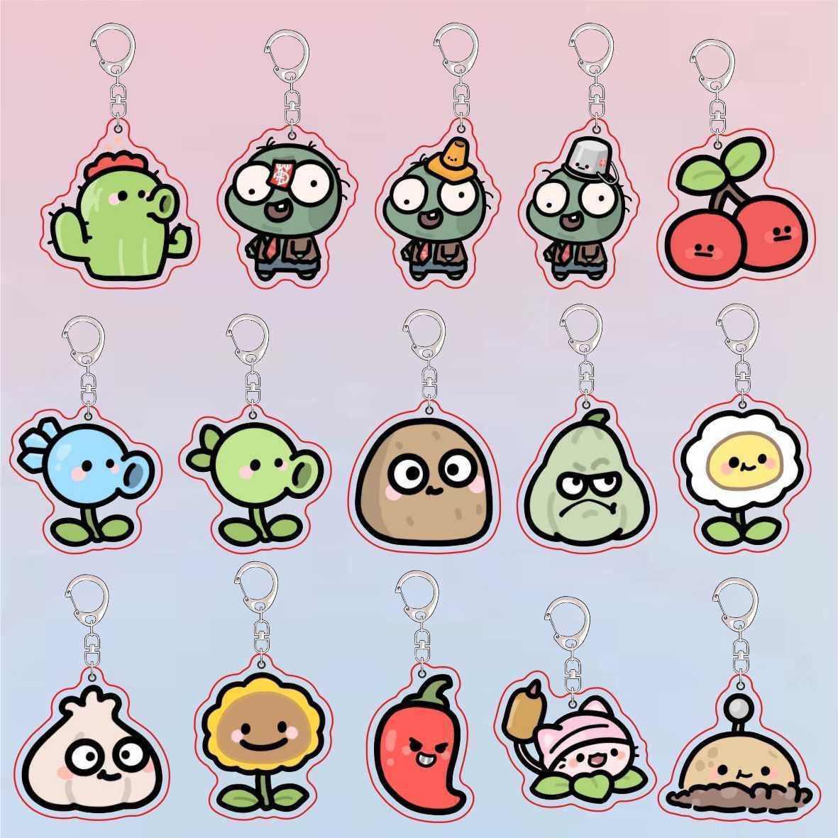 【NEW ARRIVAL】Plants vs. Zombies Keychain-SHIP WITH OTHER ITEMS