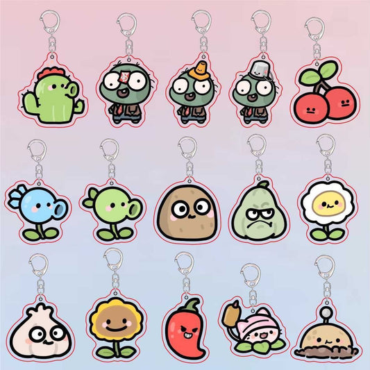 【NEW ARRIVAL】Plants vs. Zombies Keychain-SHIP WITH OTHER ITEMS