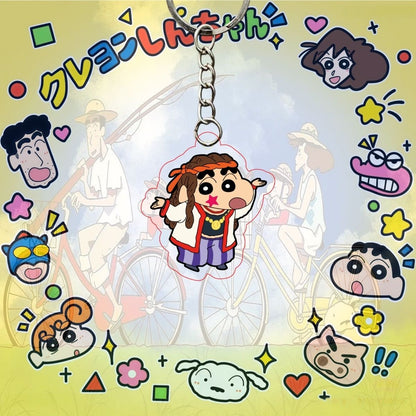 【NEW ARRIVAL】Shinchan Let's Go Keychain,5 in 1 bag-SHIP WITH OTHER ITEMS