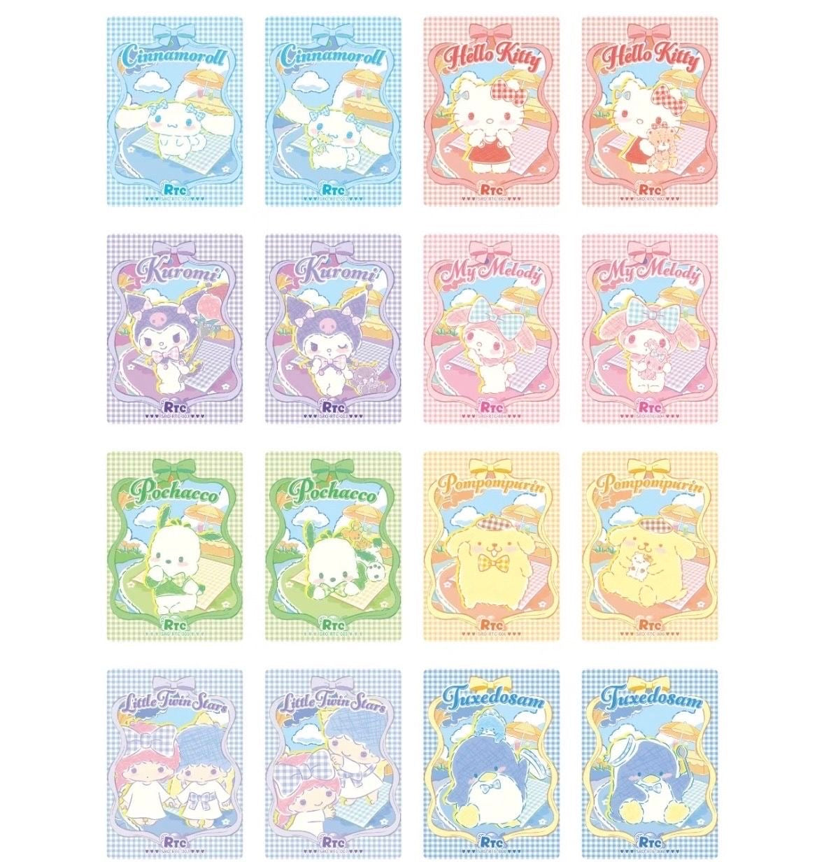 Sanrio Crystal Card,2 in 1 bag-SHIP WITH OTHER ITEMS