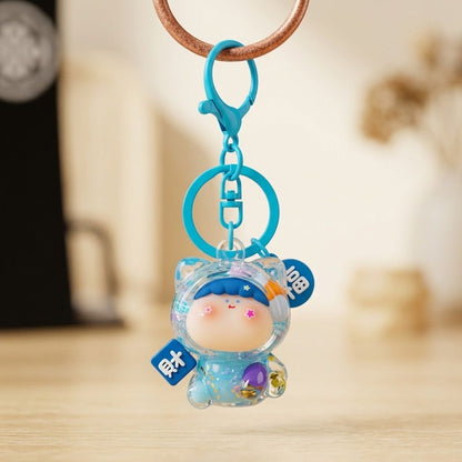 【NEW ARRIVAL】Amlls Fortune Cat Liquid Sand Keychain by Fan Maker-SHIP WITH OTHER ITEMS