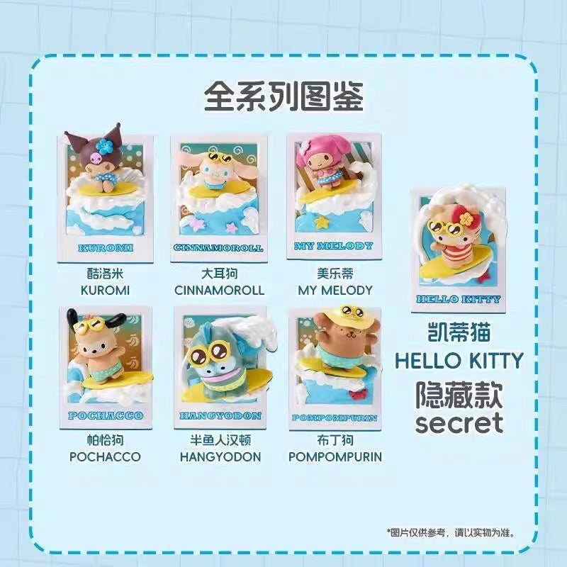 【NEW ARRIVAL】Sanrio Summer Surfing Fridge Magnet Figure