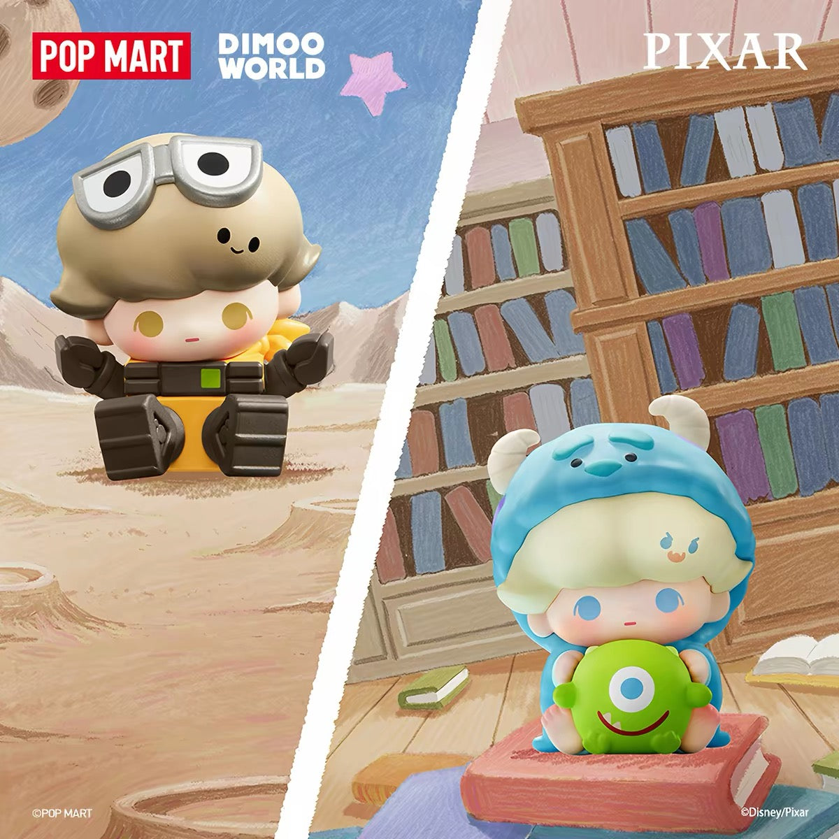 【NEW ARRIVAL】POPBEAN Dimoo World x Pixar Mini Bean-SHIP WITH OTHER ITEMS