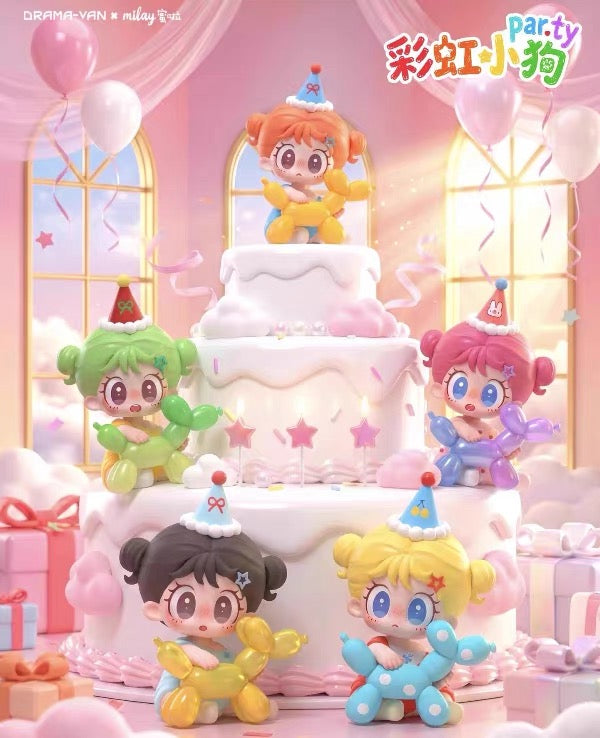 【NEW ARRIVAL】Milay Rainbow Dog Party Mini Figure