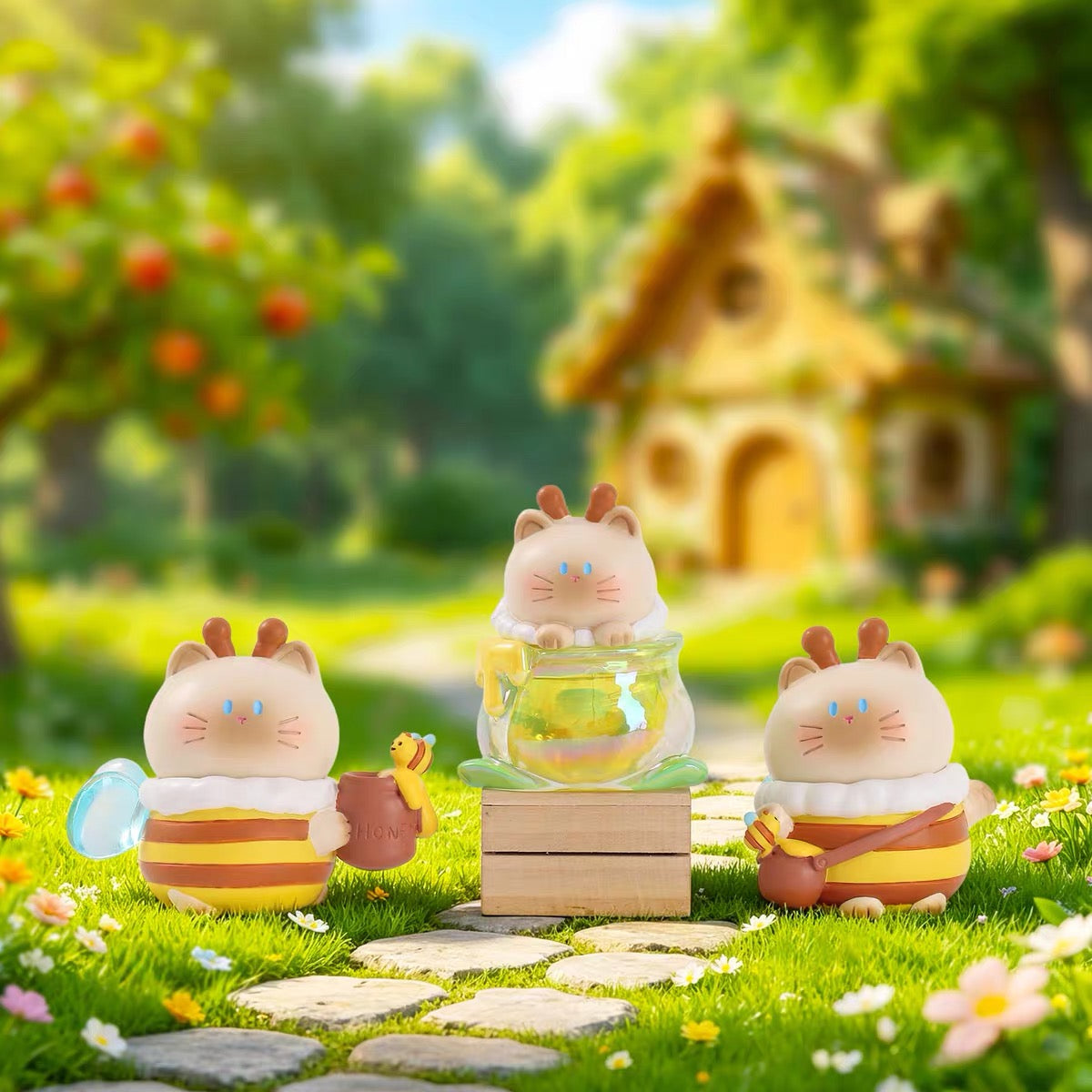【NEW ARRIVAL】Sweet Bee Meow Happy Time Mini Figure-SHIP WITH OTHER ITEMS