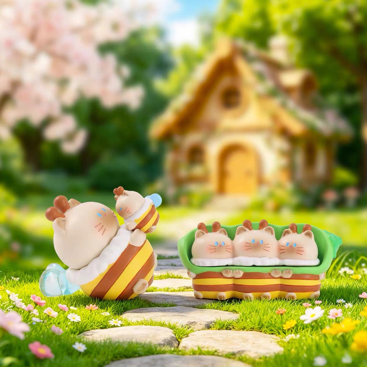 【NEW ARRIVAL】Sweet Bee Meow Happy Time Mini Figure-SHIP WITH OTHER ITEMS