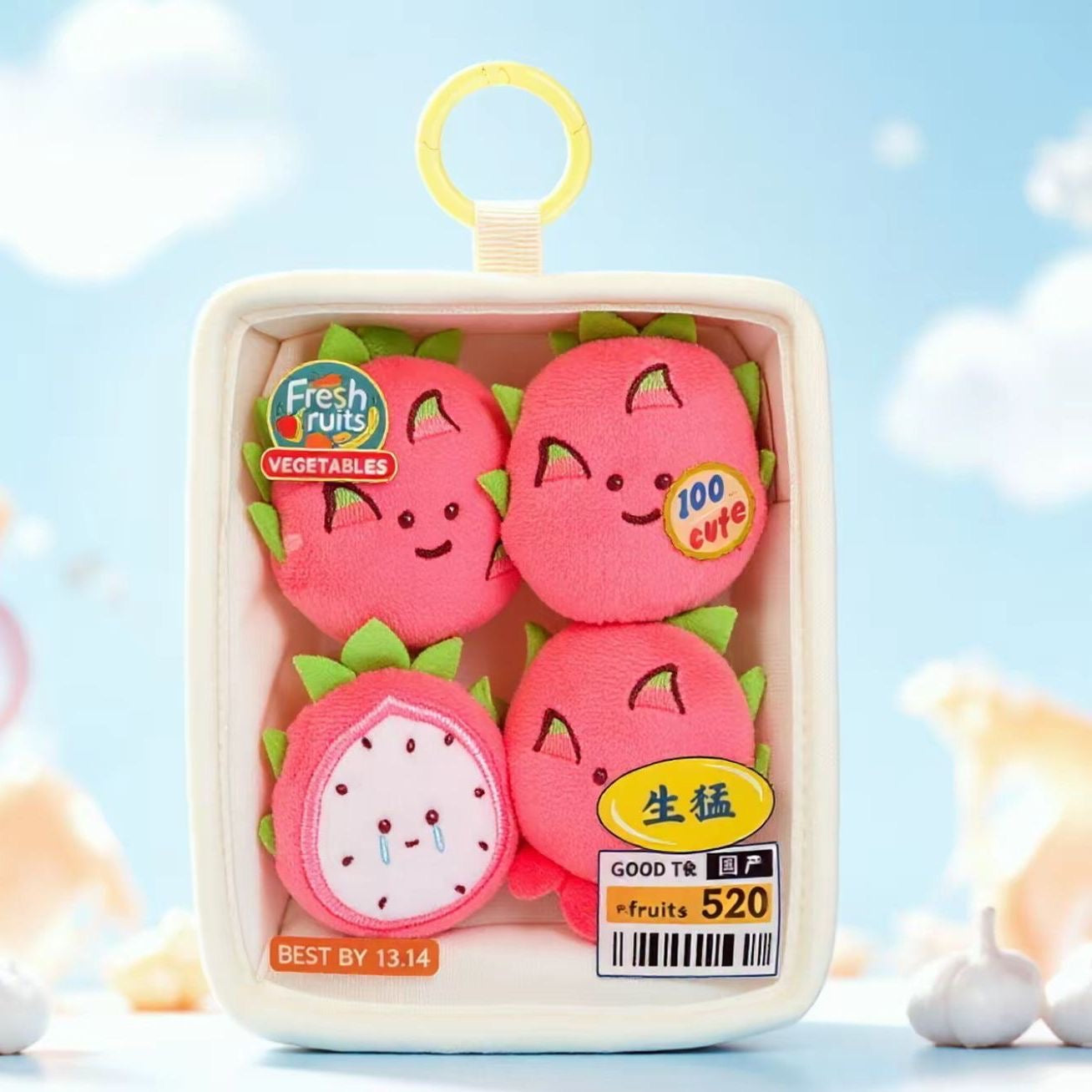 【NEW ARRIVAL】Fruit And Vegetable Dish Plush Pendant-SHIP WITH OTHER ITEMS
