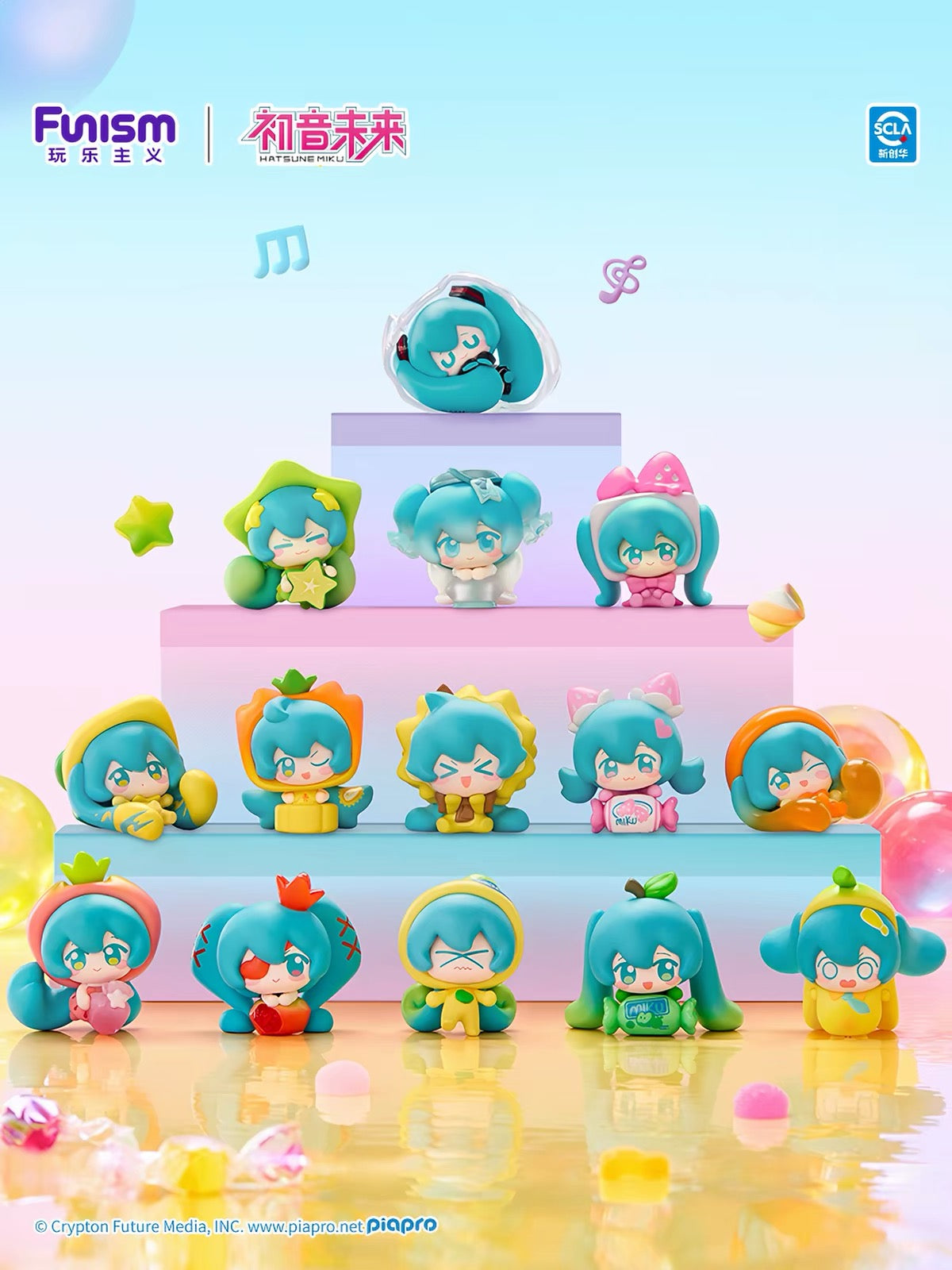 【NEW ARRIVAL】Hatsune Miku Fruit Candy Mini Bean,3 in 1 box
