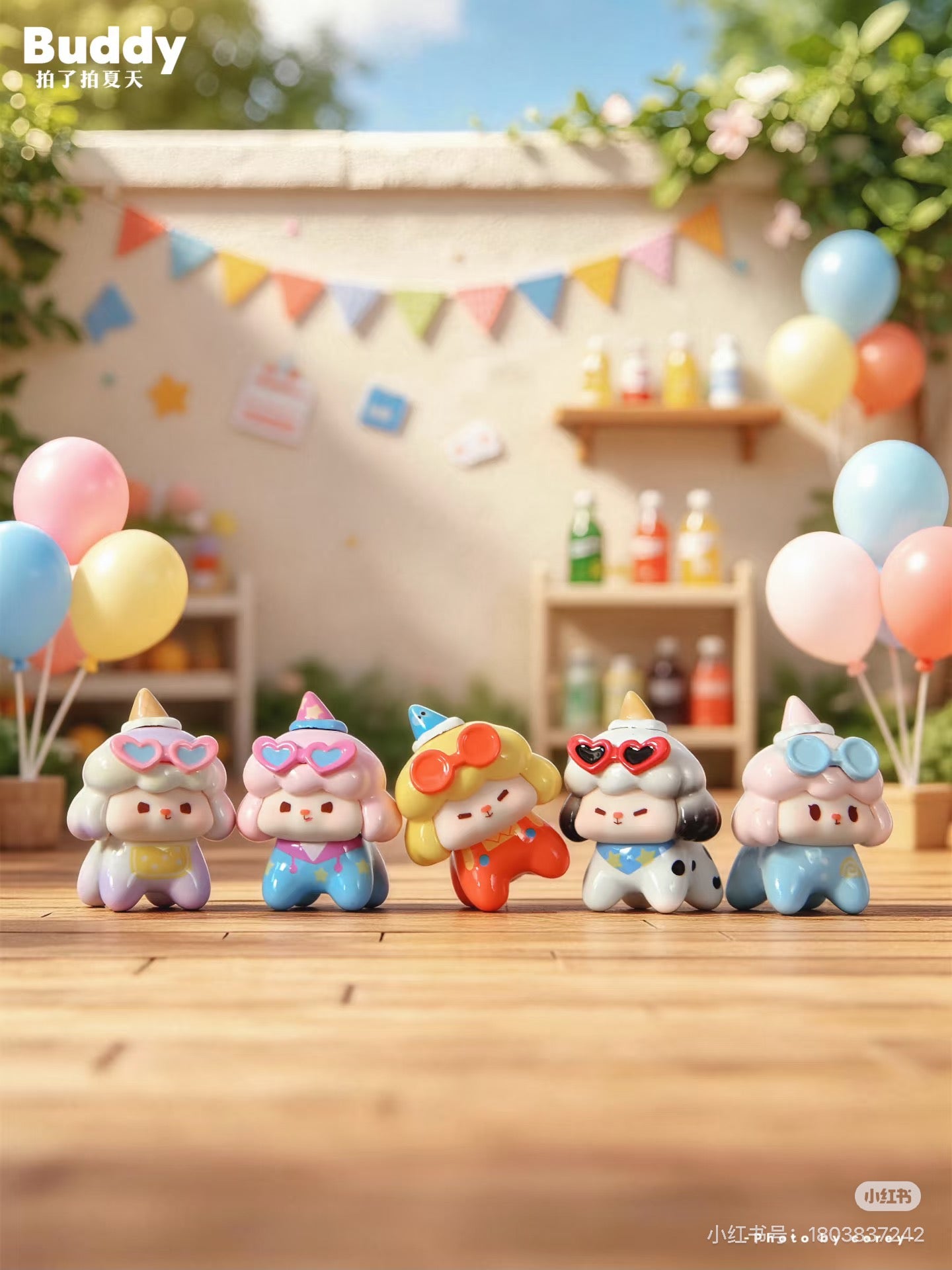 【NEW ARRIVAL】Buddy When Summer Comes Mini Bean,5 in 1 bag