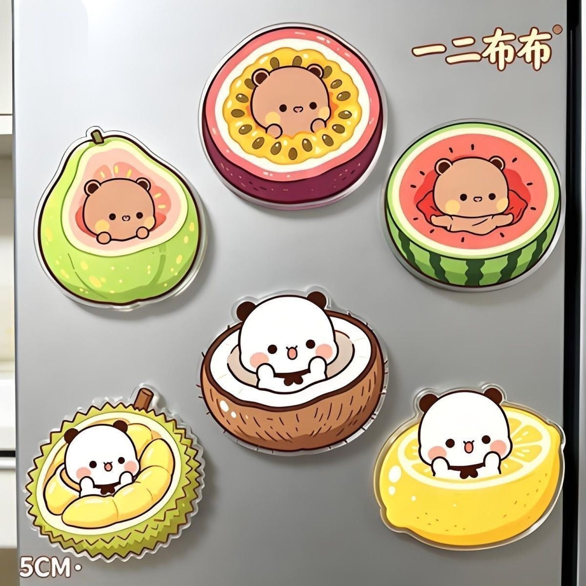 【NEW ARRIVAL】Yier And Bubu Fruit 5cm Acrylic Fridge Magnet-SHIP WITH OTHER ITEMS