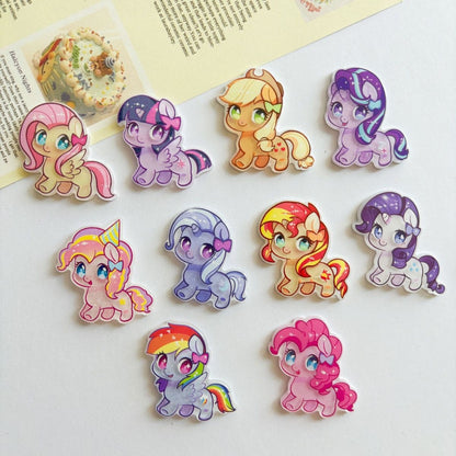 【NEW ARRIVAL】My Little Pony Acrylic Fridge Magnet,2 in 1 bag-SHIP WITH OTHER ITEMS