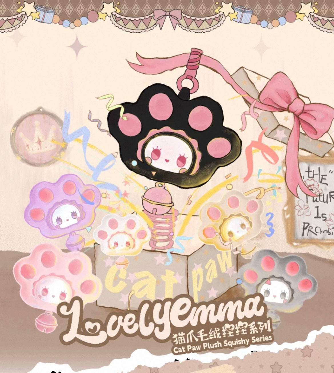 【NEW ARRIVAL】Lovely Emma Cat Paw Plush Squishy Pendant-SHIP WITH OTHER ITEMS